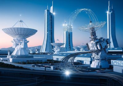 Advanced satellite technology in orbit